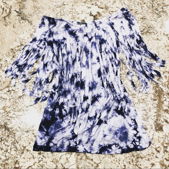 Chelsea & Theodore Tops - Navy tie-dye Top